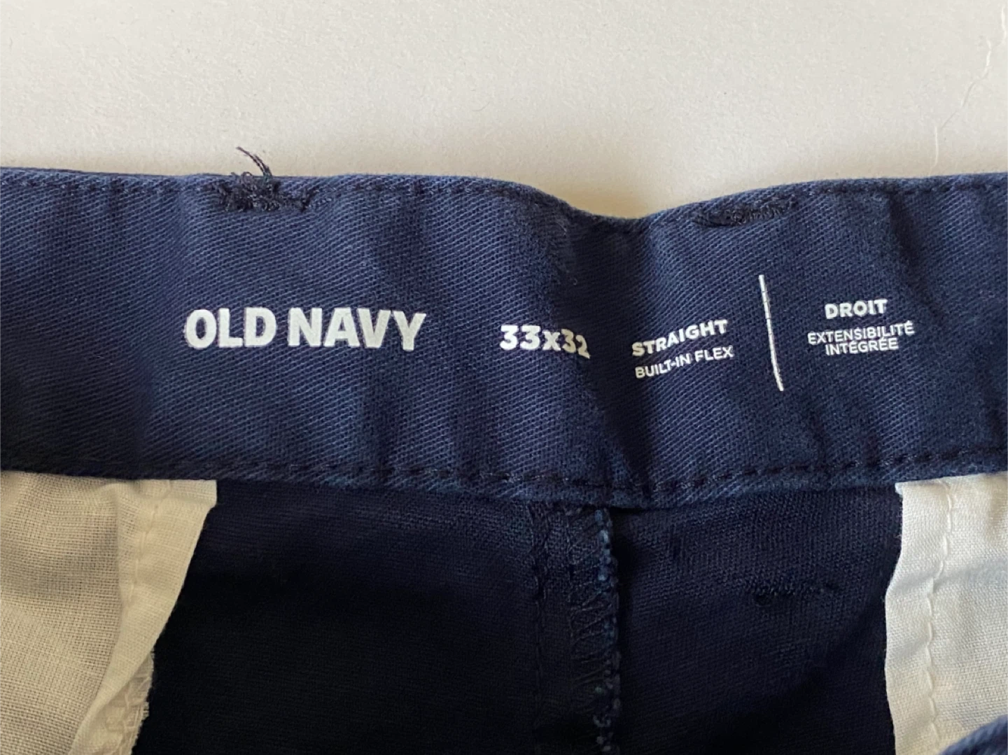 Old Navy Men's Straight Built-In Flex Navy Pants 33x32 - photo 3