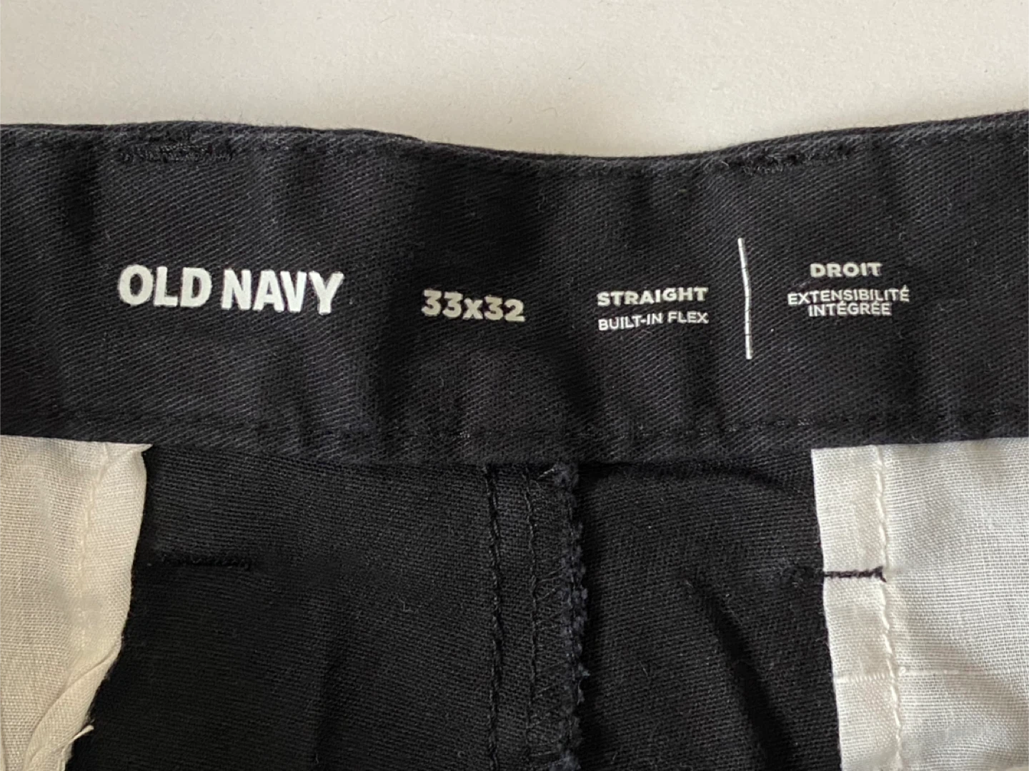 Old Navy Men's Black Straight Built-In Flex Pants 33x32 - photo 3