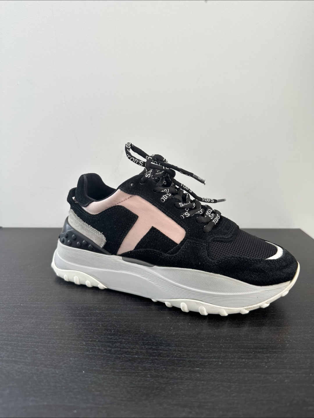 TOD'S Black Suede & Pink Sneakers - photo 2