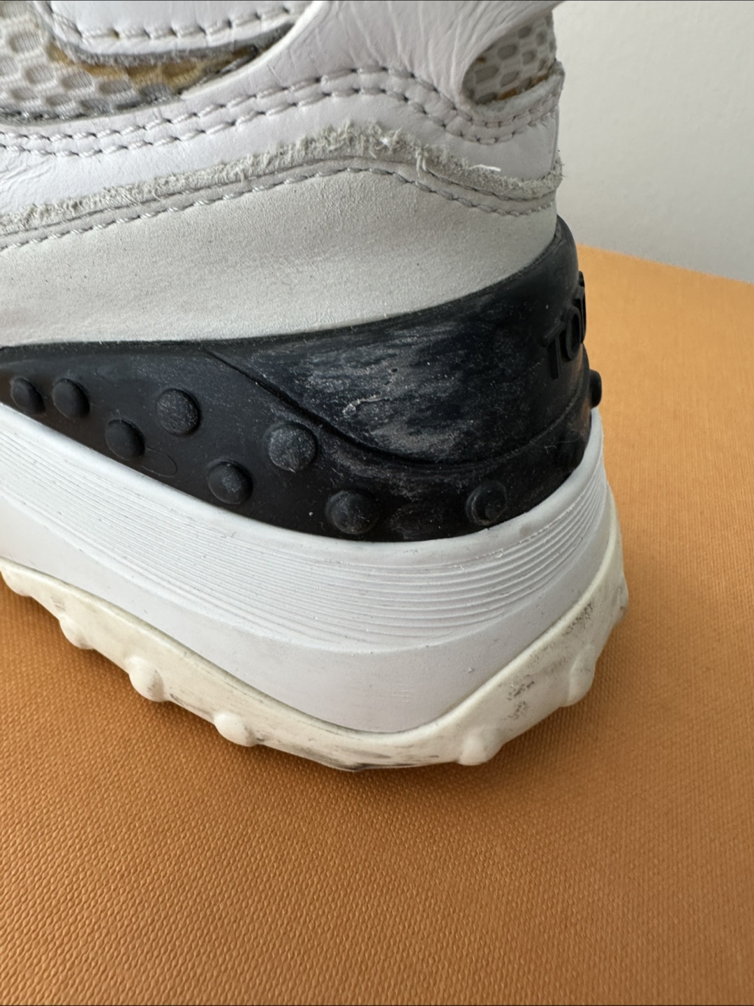 TOD'S White Leather & Mesh Sneakers - photo 2