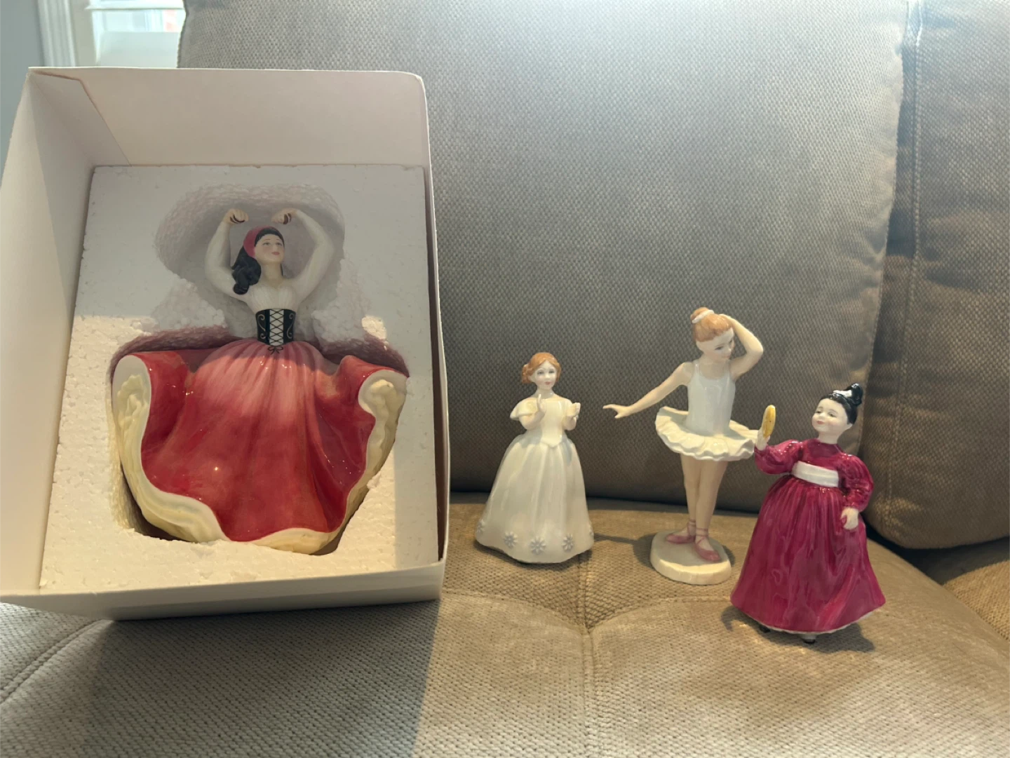 Four Ballet Dancer Figurines