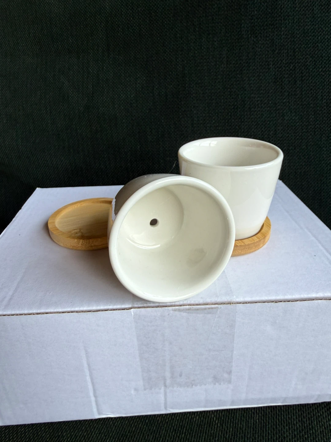 6/12pcs White Pots Ceramic Succulent Planter Flower Pot - photo 5