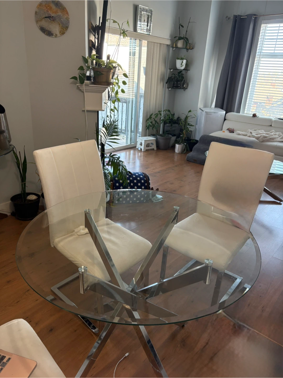 Glass Dining Table (with 4 free Chairs) - photo 2