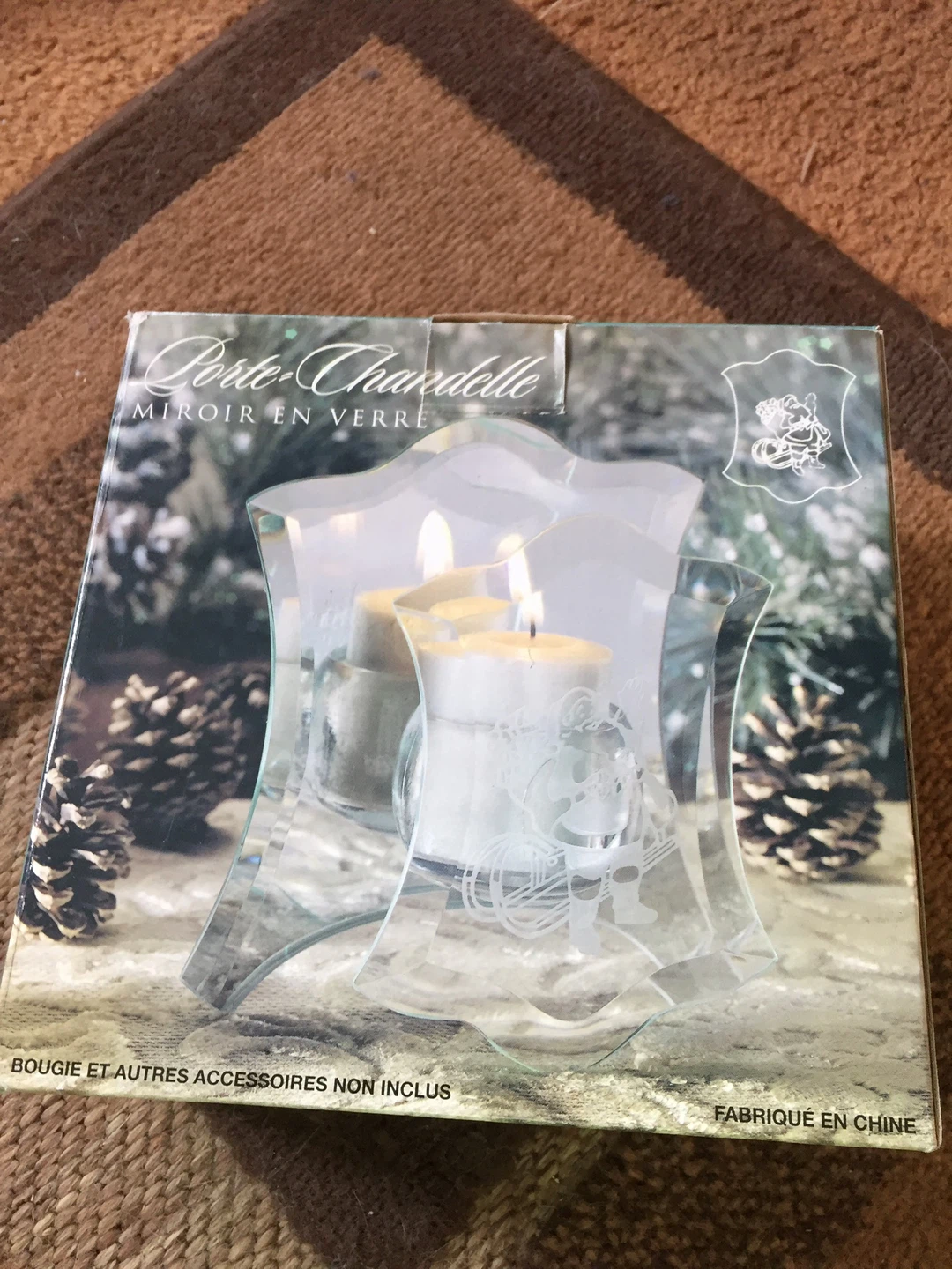 Glass Mirrored Candle Holder
