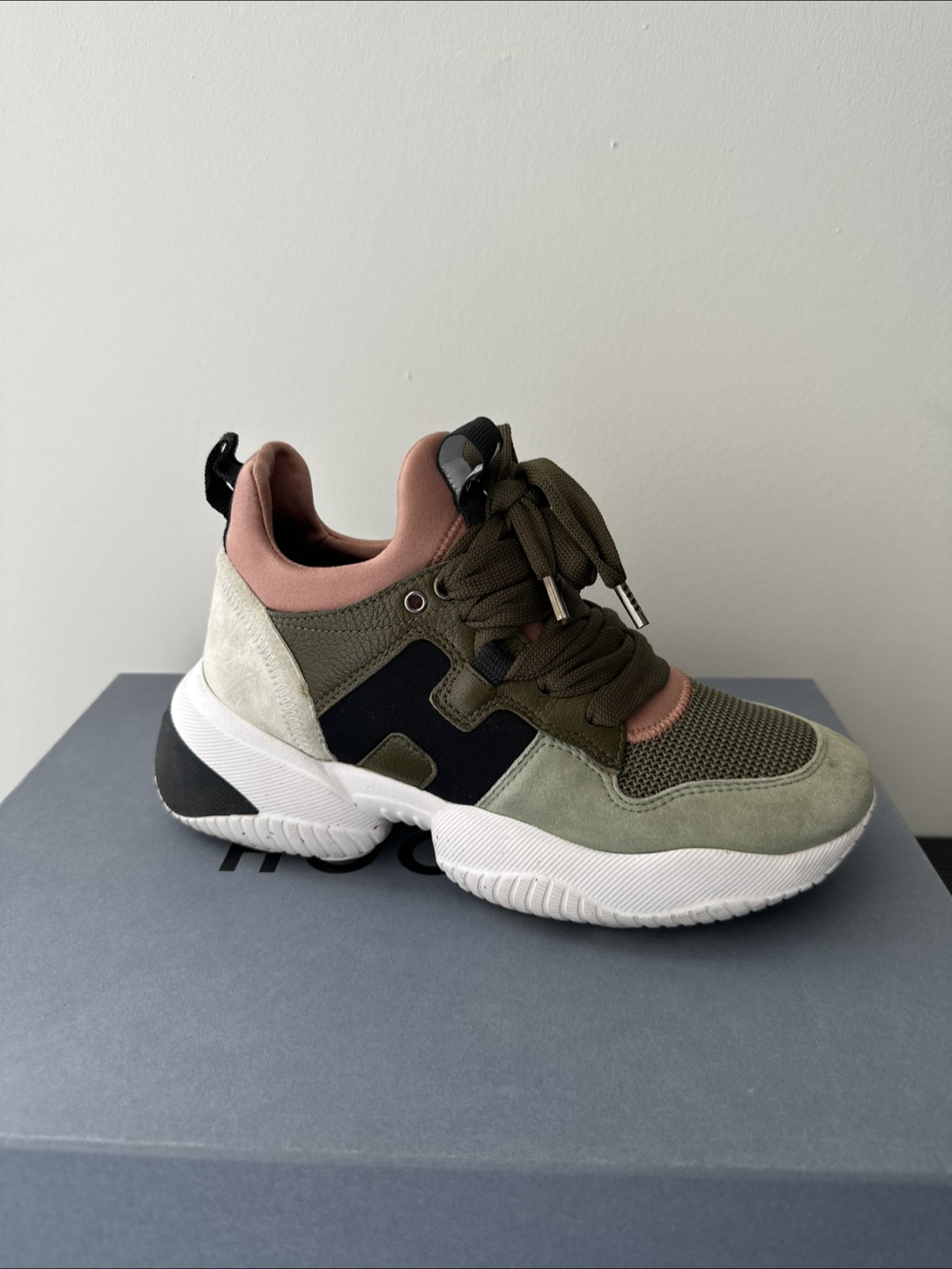 Hogan Women's Sneakers - Olive Green/Pink - photo 5