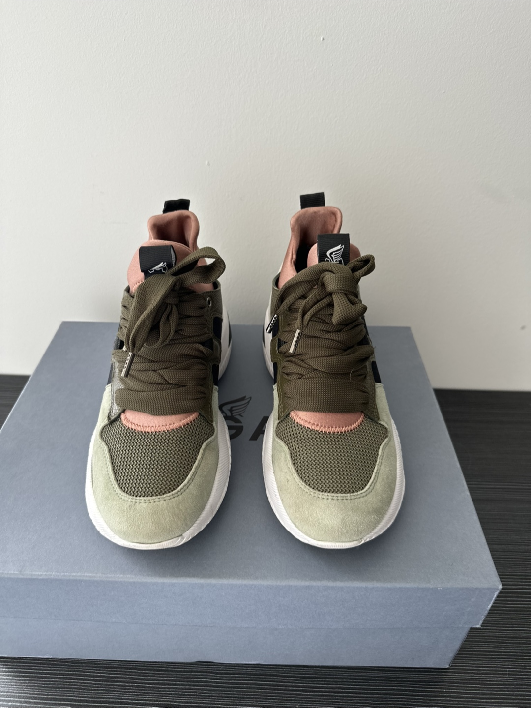 Hogan Women's Sneakers - Olive Green/Pink - photo 4