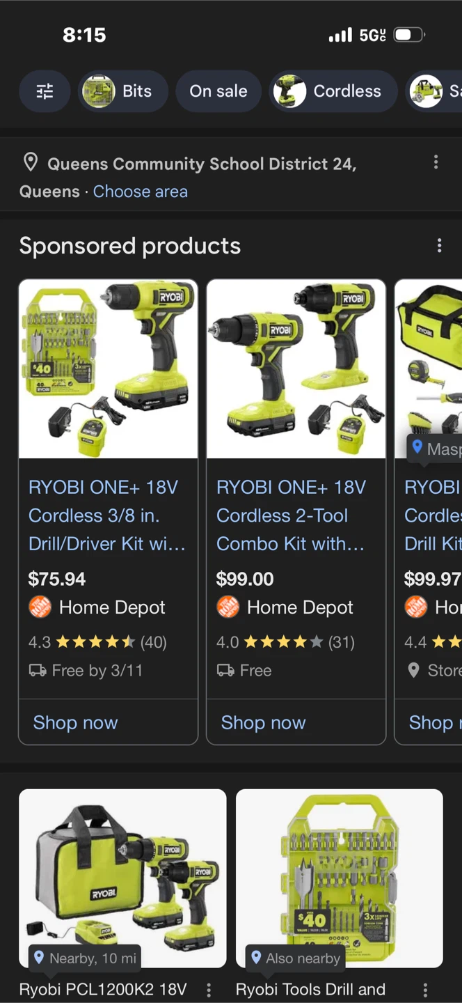 Ryobi 18V Cordless 3/8" Drill/Driver Kit BEST OFFER TAKES ALL