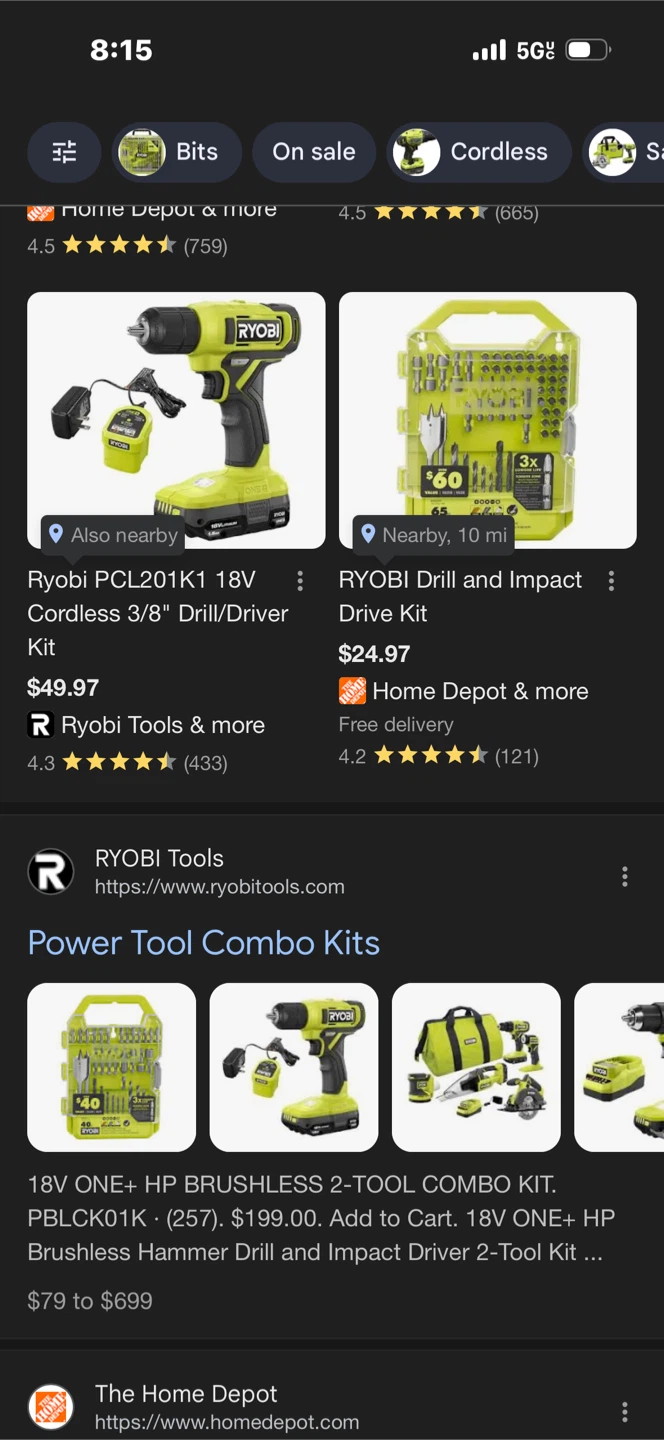Ryobi 18V Cordless 3/8" Drill/Driver Kit BEST OFFER TAKES ALL - photo 2