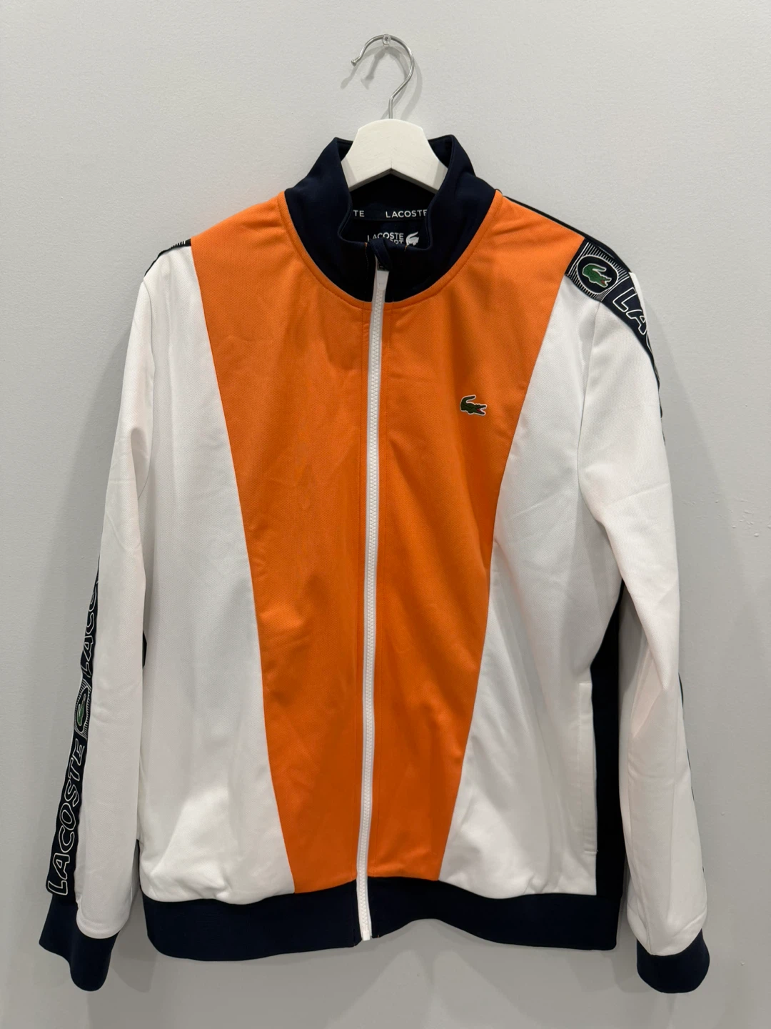 Lacoste Sport Track Jacket Orange White Navy US L