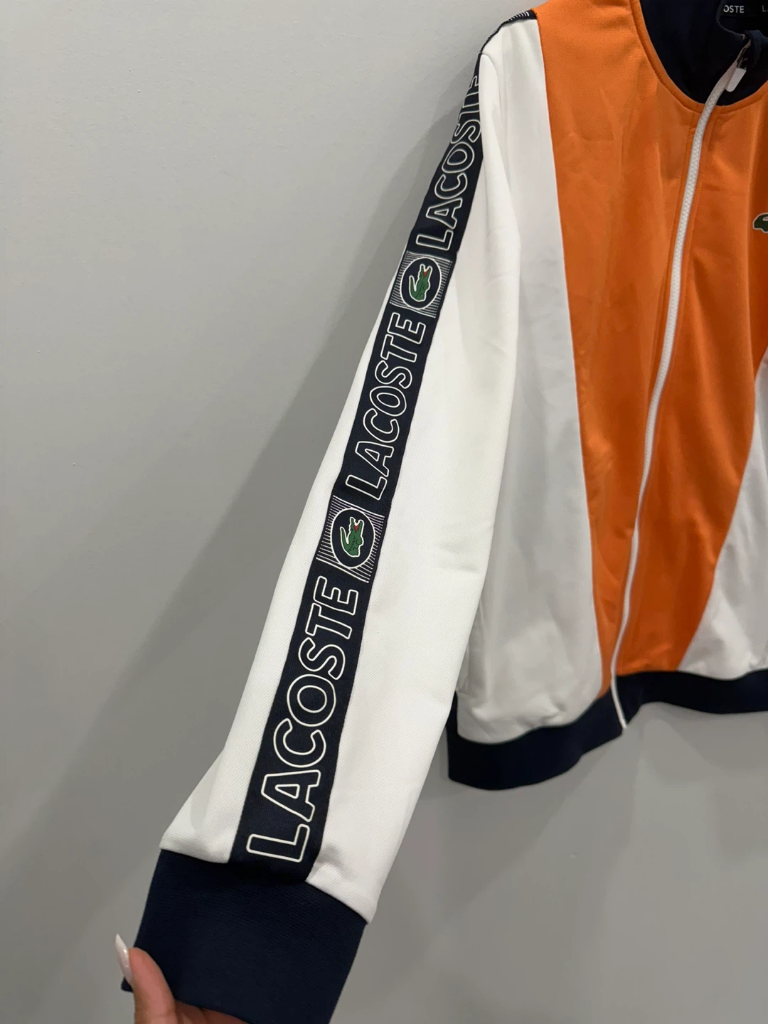 Lacoste Sport Track Jacket Orange White Navy US L - photo 2