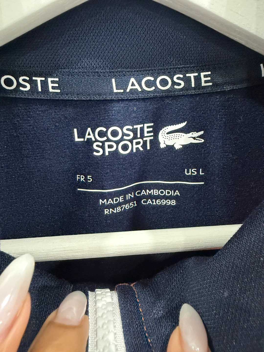 Lacoste Sport Track Jacket Orange White Navy US L - photo 5