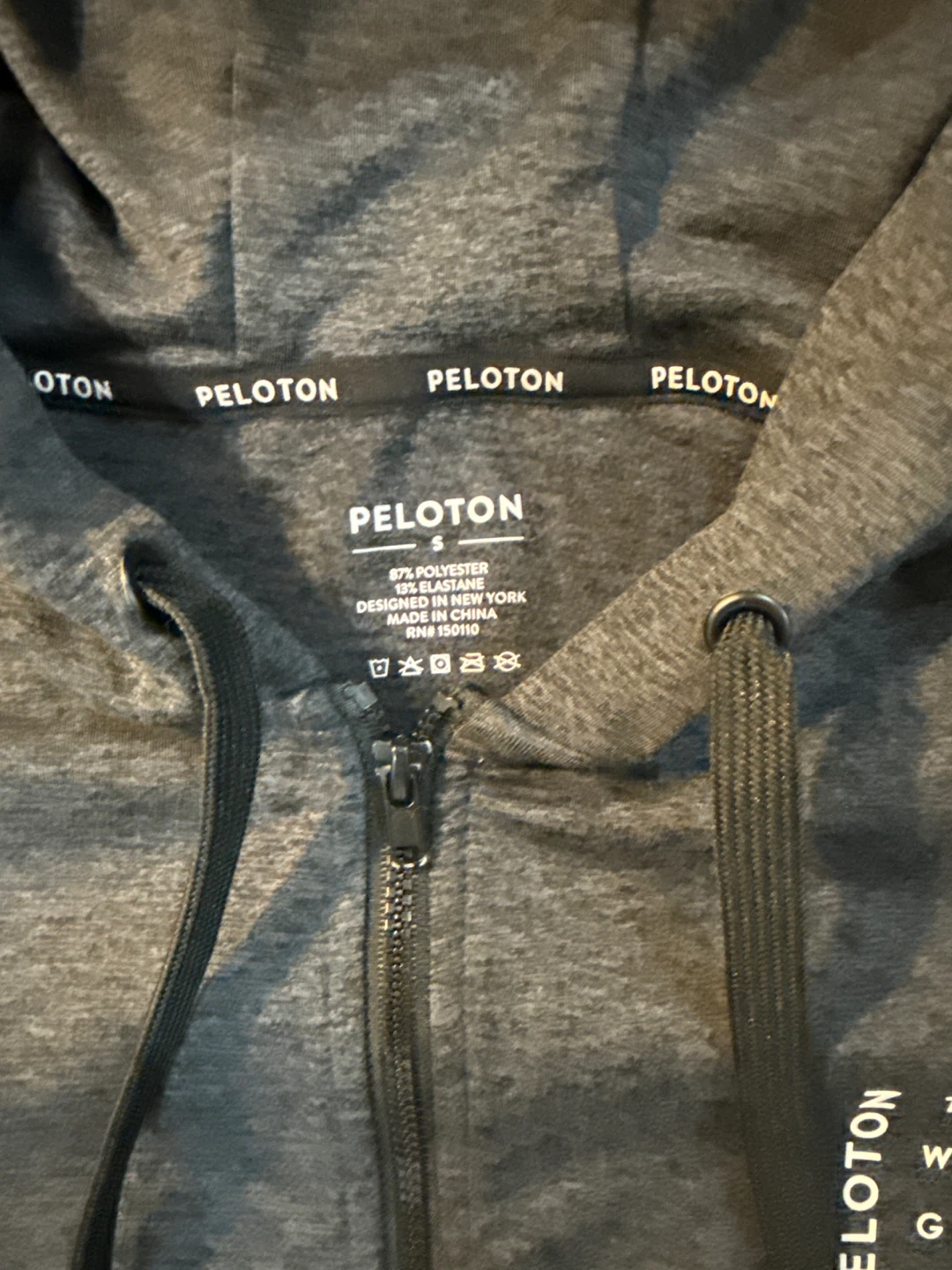 Peloton Women's Grey Zip-Up Hoodie Size S - photo 3