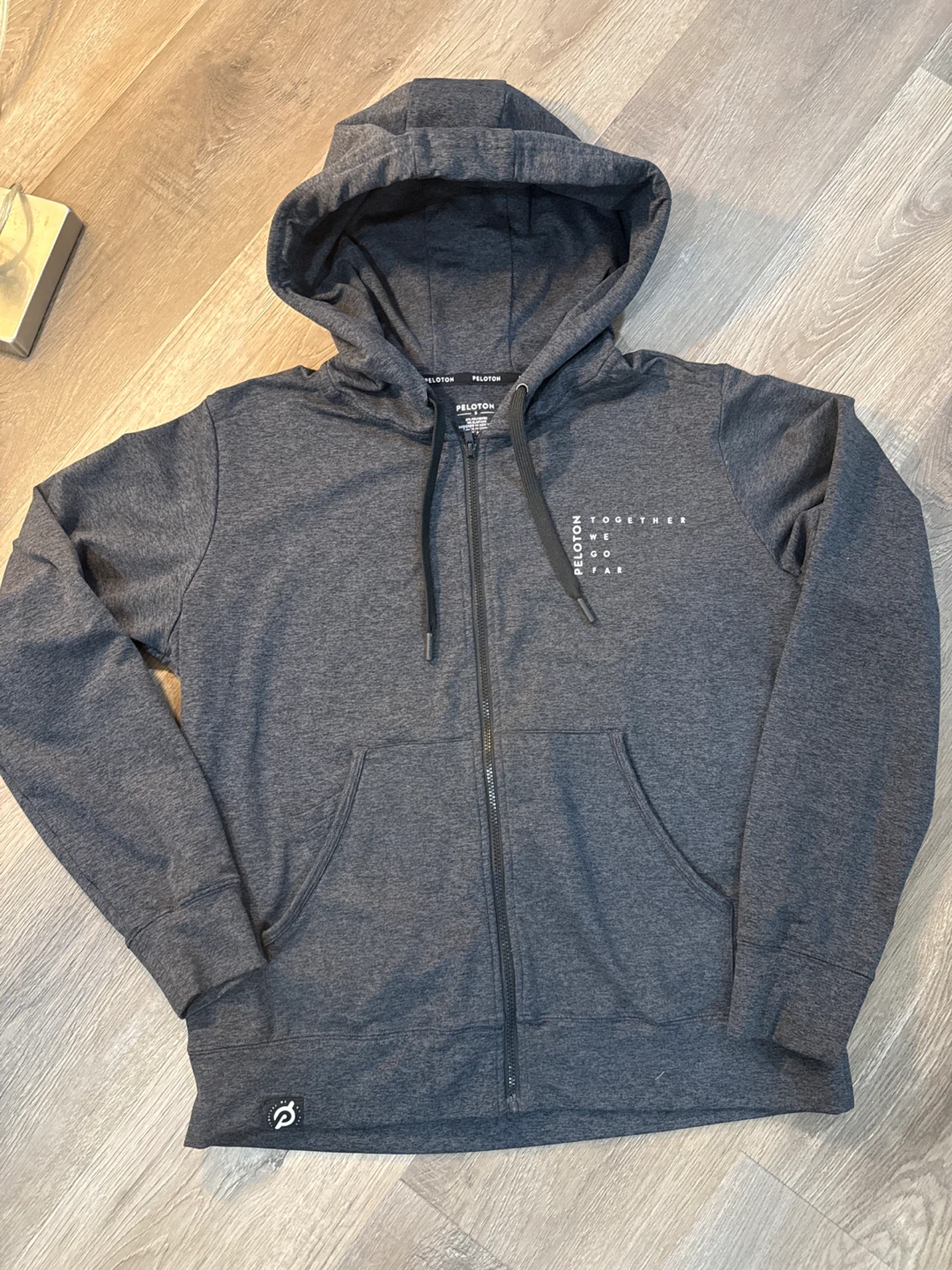 Peloton Women's Grey Zip-Up Hoodie Size S