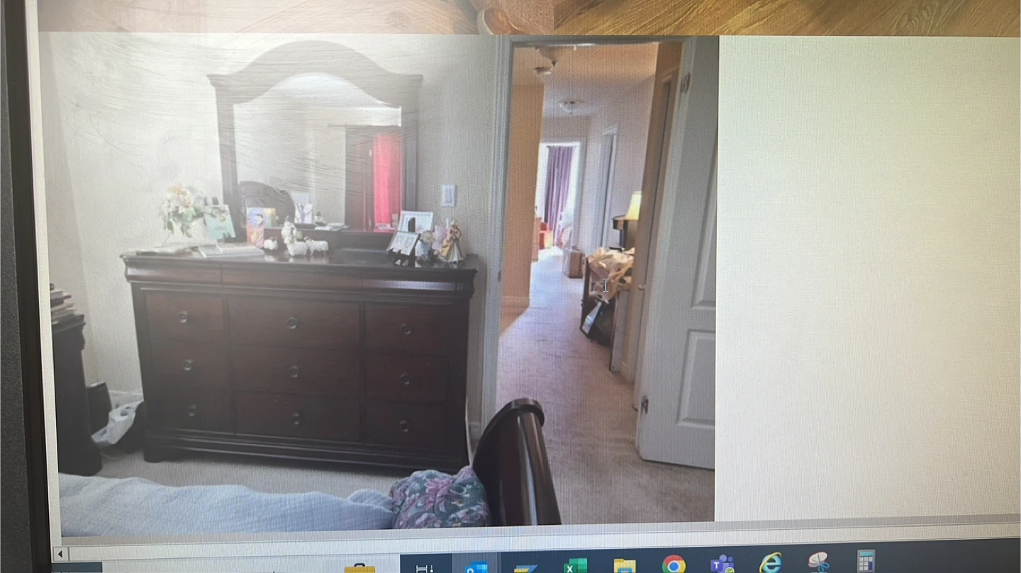 Dark Wood Dresser with Mirror