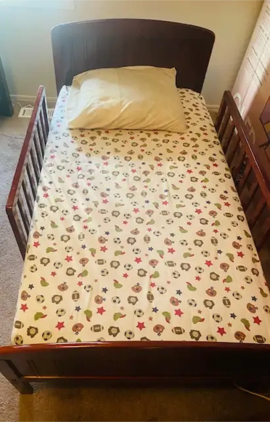 Toddler Bed Frame with Rails