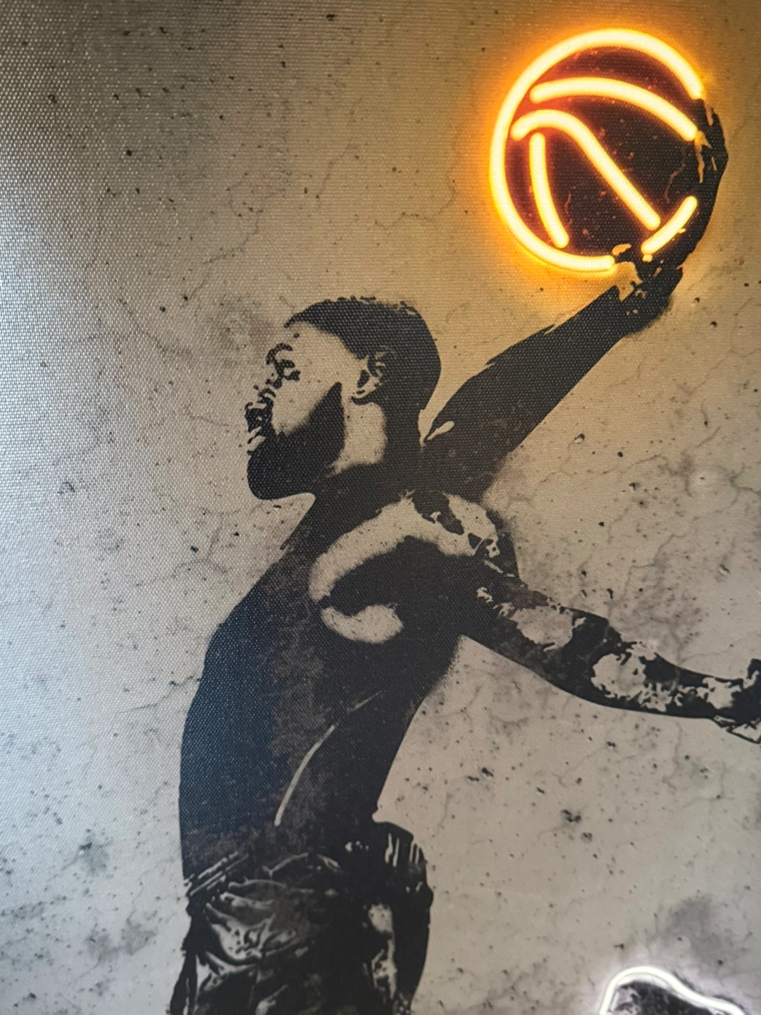 Basketball Player Neon Canvas Wall Art - photo 3