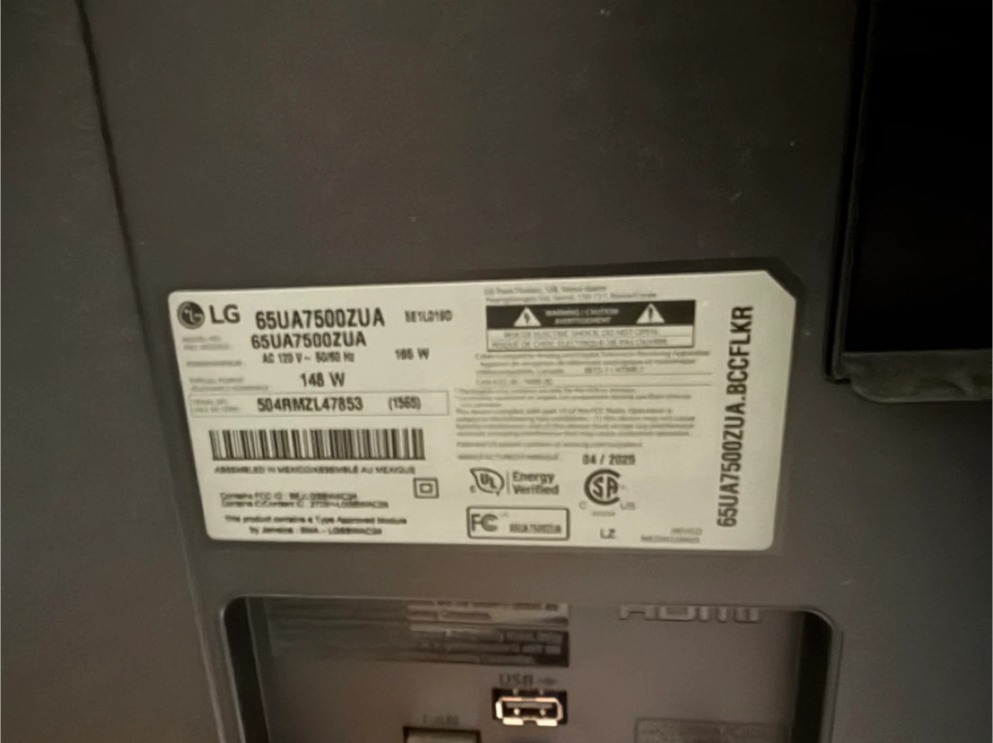 65” LG 4K TV - Works Perfect - Moving Sale - photo 2