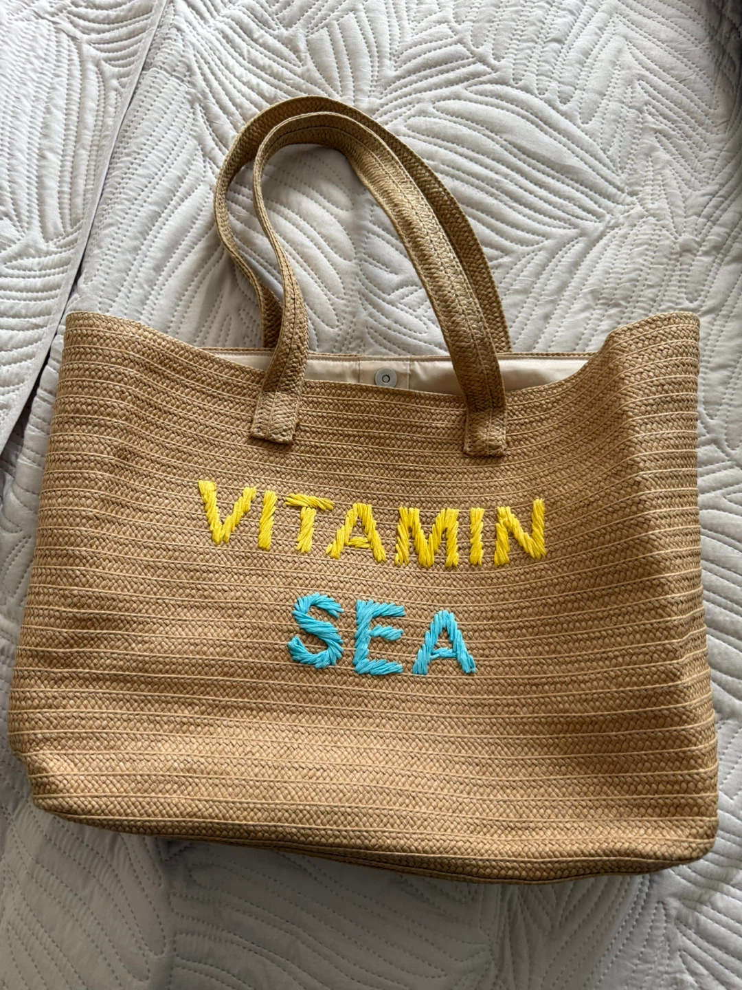 Straw Tote Bag "Vitamin Sea"