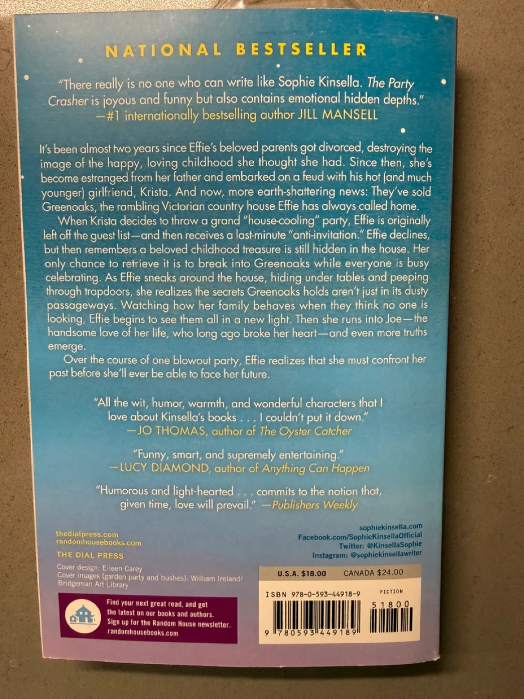 Sophie Kinsella The Party Crasher Novel - photo 2