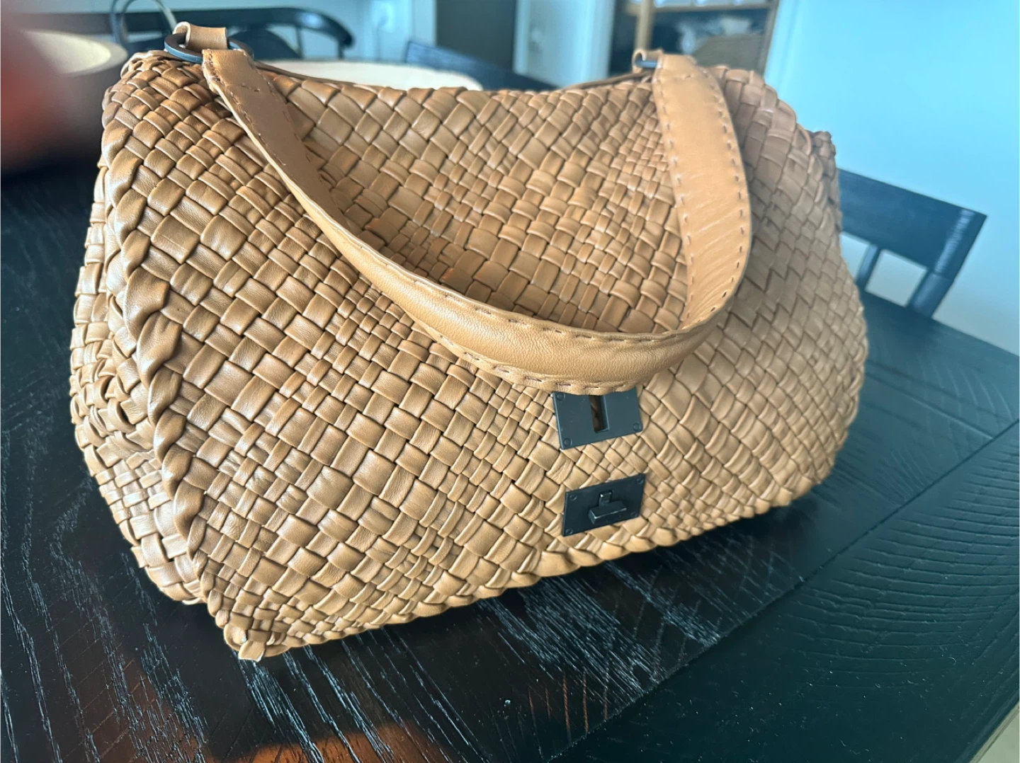 Italian Woven Leather Handbag