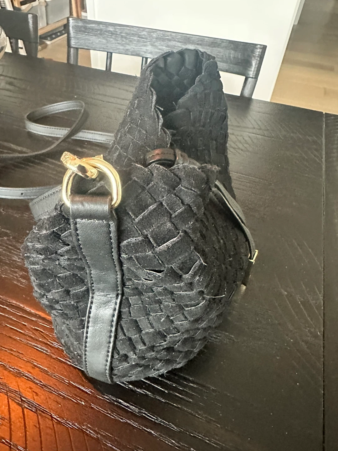 Calvin Klein Black Woven Shoulder Bag - photo 2