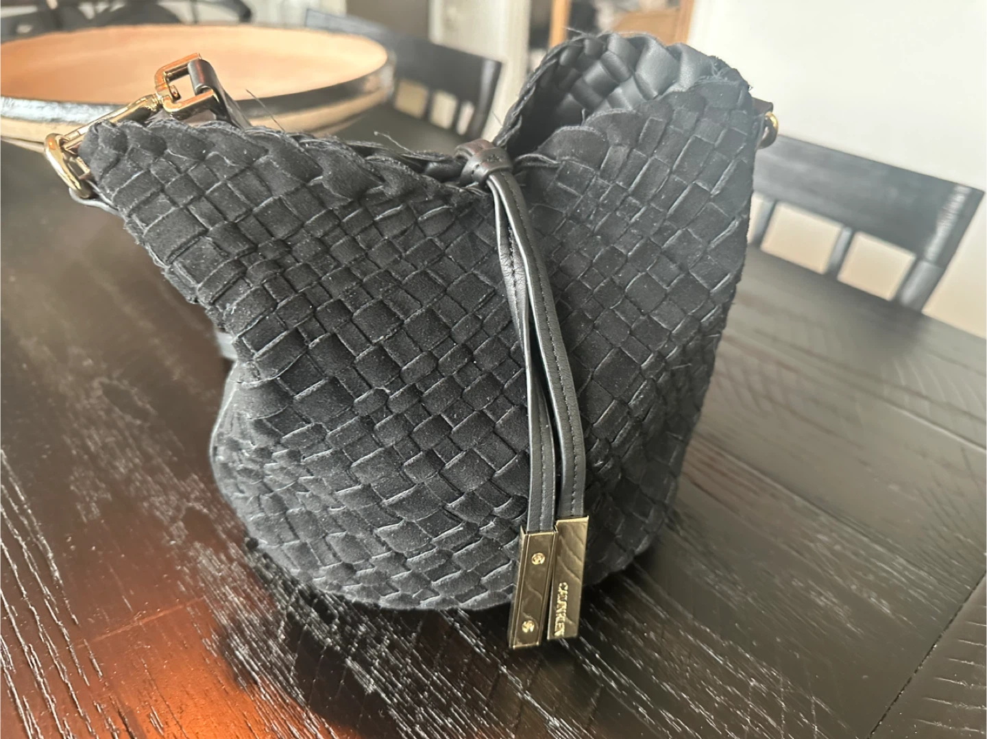 Calvin Klein Black Woven Shoulder Bag - photo 3