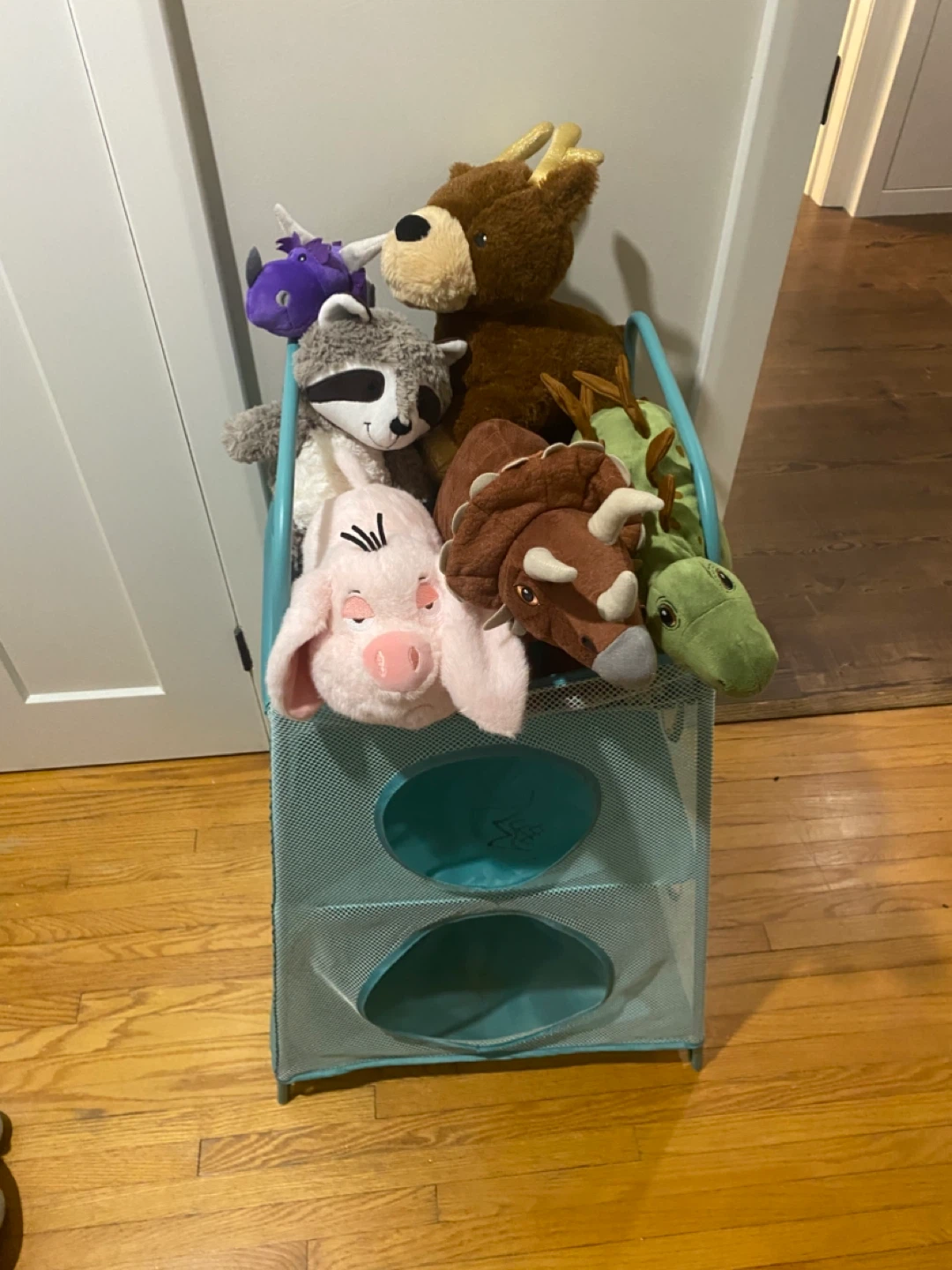 Mesh Toy Storage Bin & Stuffies - photo 2