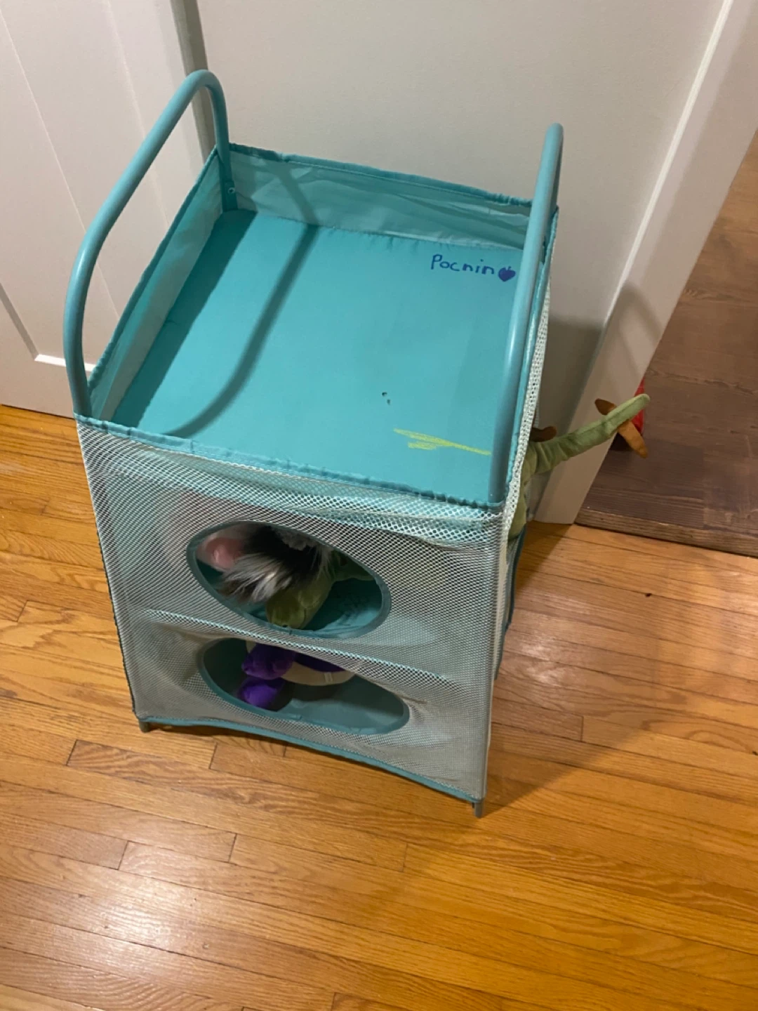 Mesh Toy Storage Bin & Stuffies - photo 3