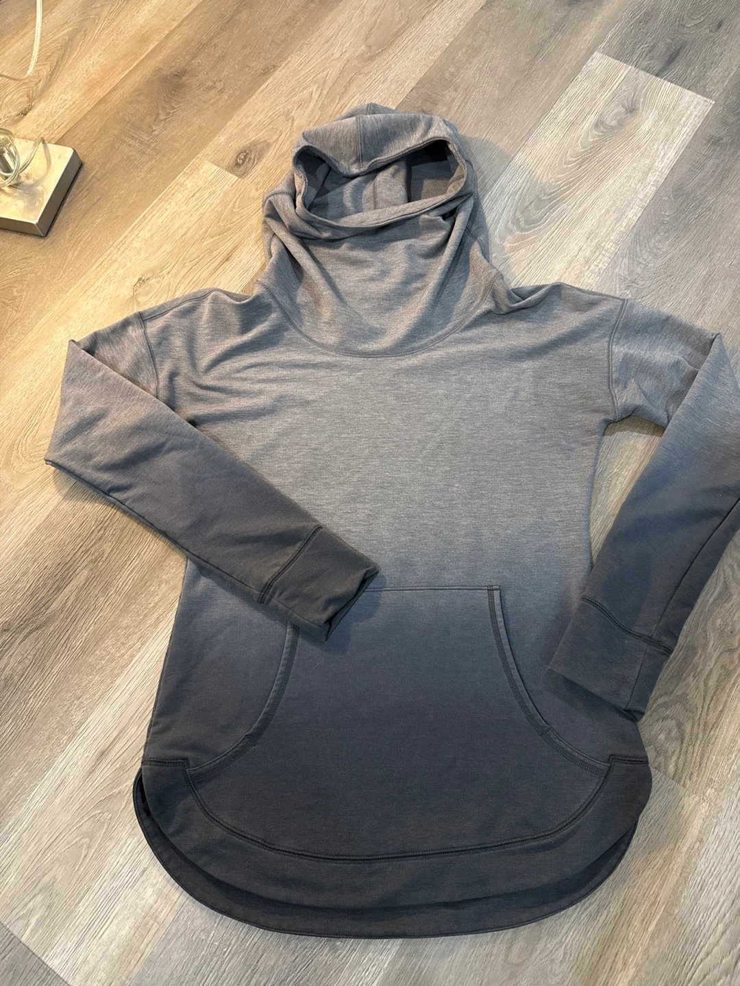 Grey Ombre Hooded Pullover