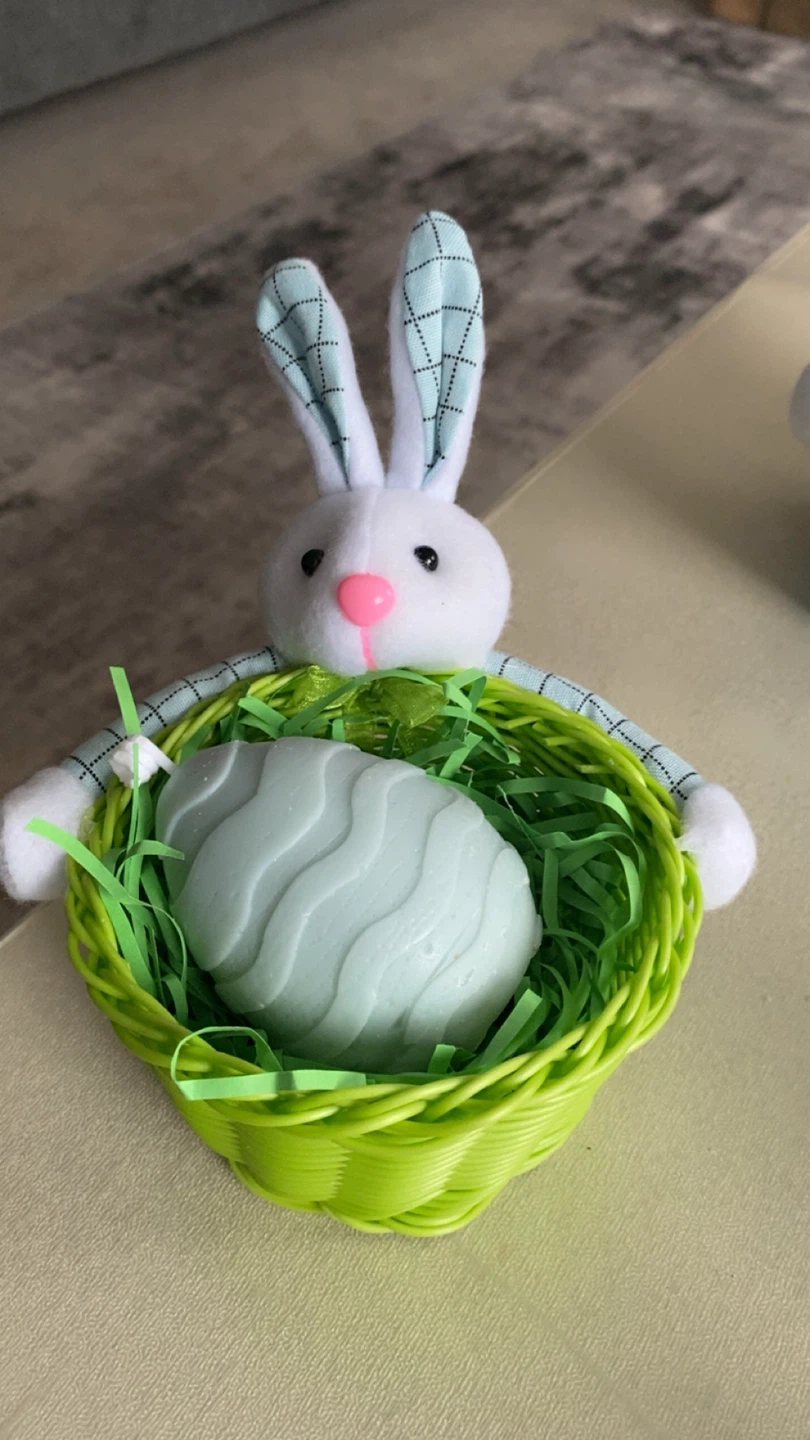 Easter Bunny Basket with Egg Decor