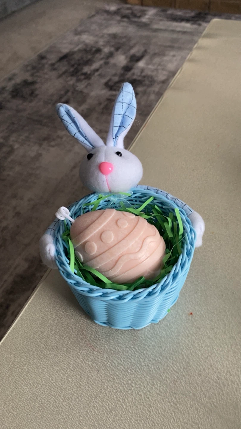 Easter Bunny Basket with Egg Decor - photo 2
