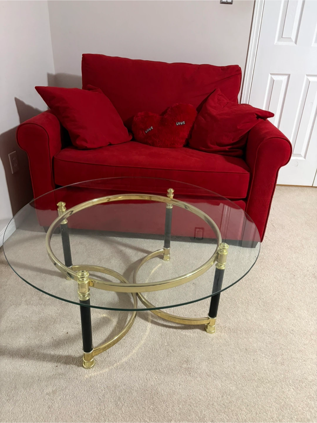 Red Sleeper Chair with Mattress