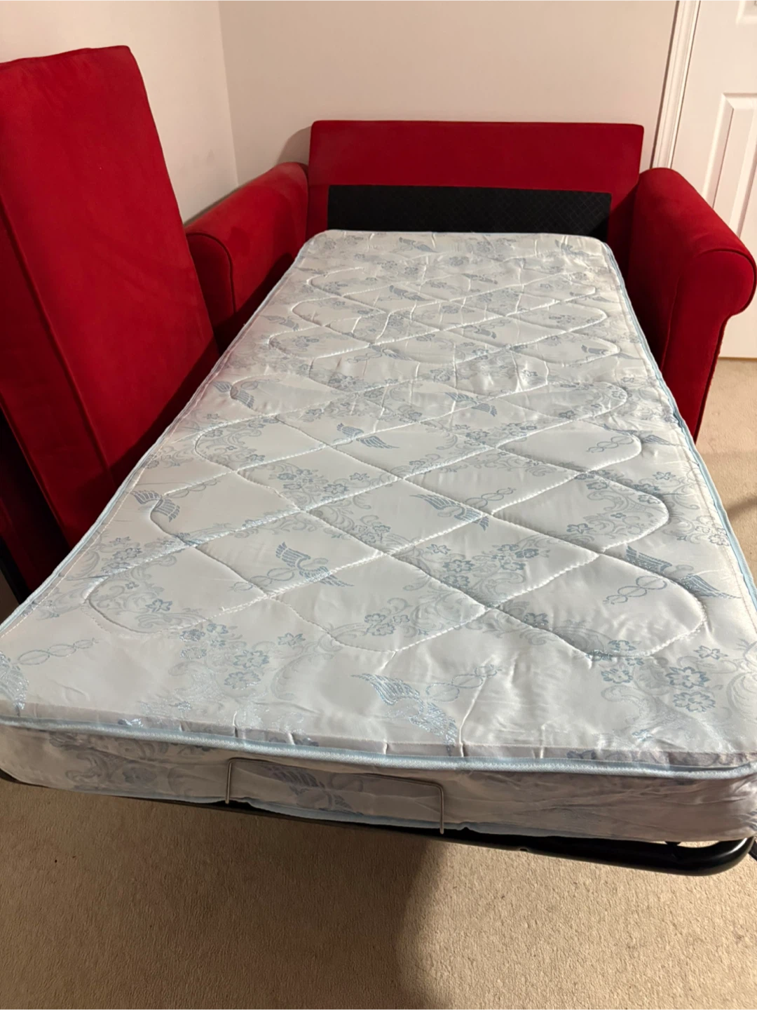 Red Sleeper Chair with Mattress - photo 3