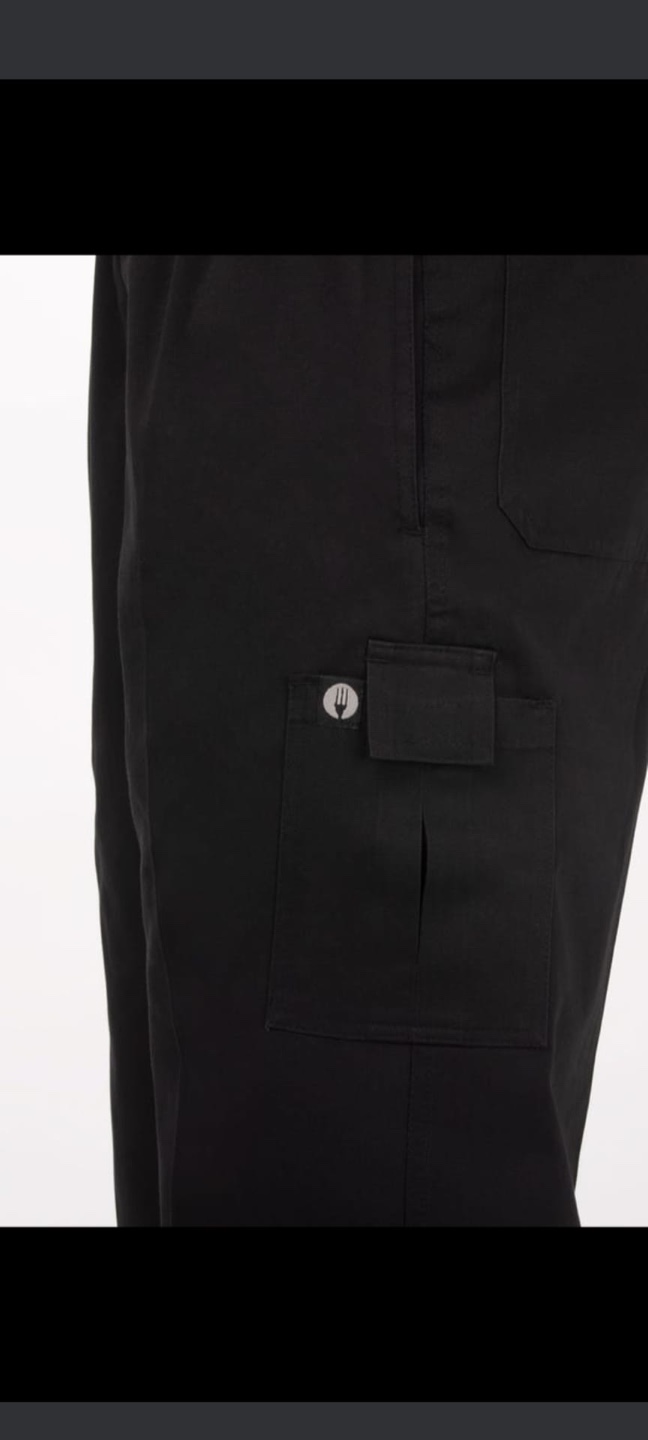Black Chef Cargo Pants