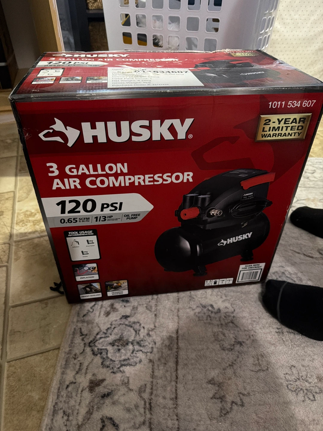 Husky 3 Gallon Air Compressor
