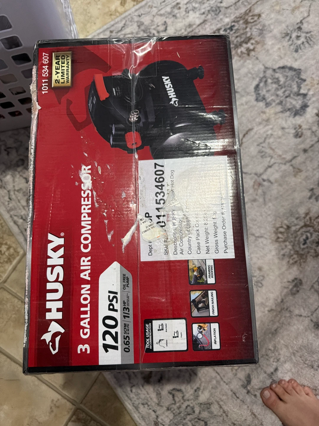 Husky 3 Gallon Air Compressor - photo 2