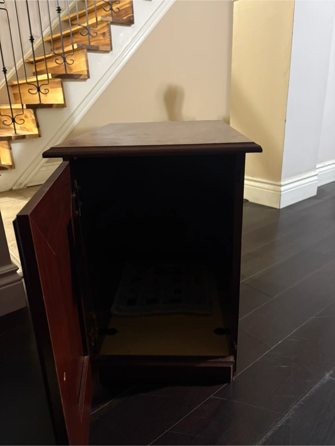 Dark Wood Side Table/Storage Cabinet - photo 2