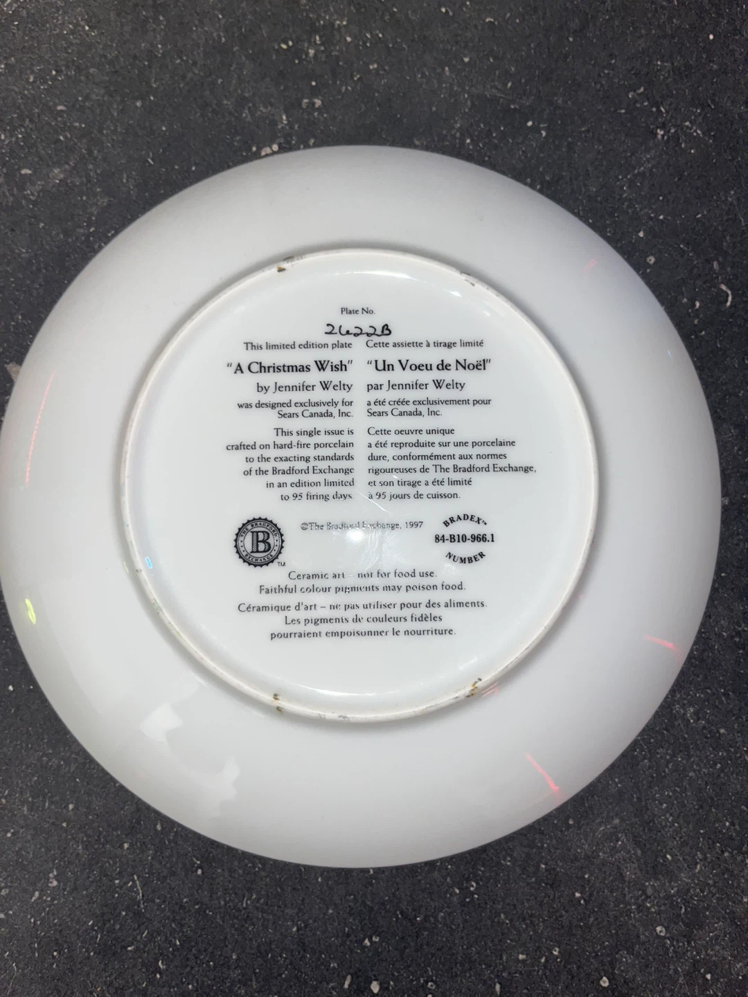 The Bradford Exchange "A Christmas Wish" Limited Edition Plate - photo 2