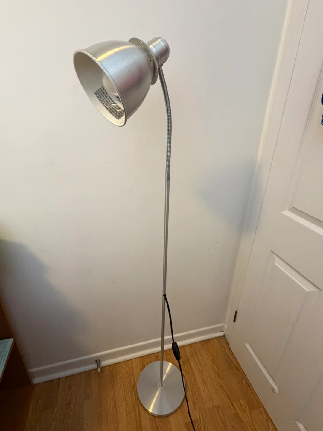 Silver Gooseneck Floor Lamp