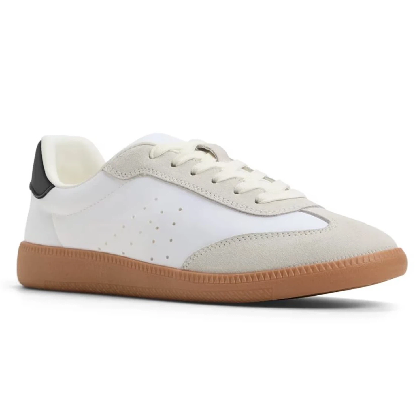 White and Green Suede & Mesh Sneakers - photo 5