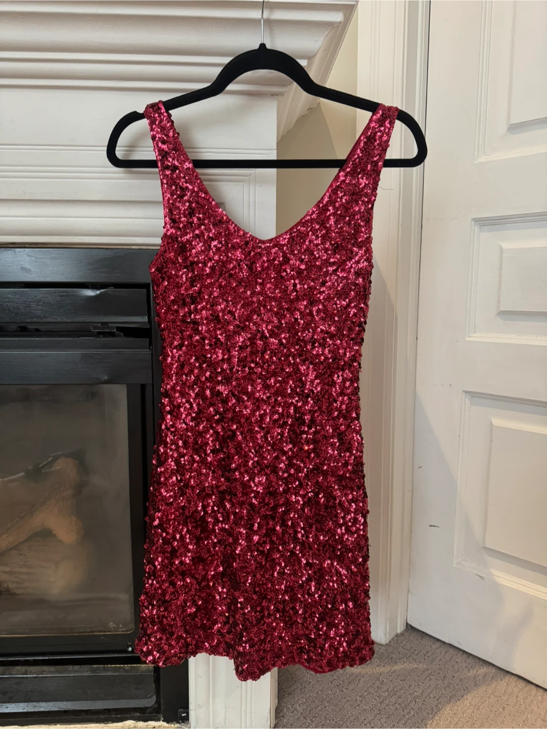 Red Sequins Dress