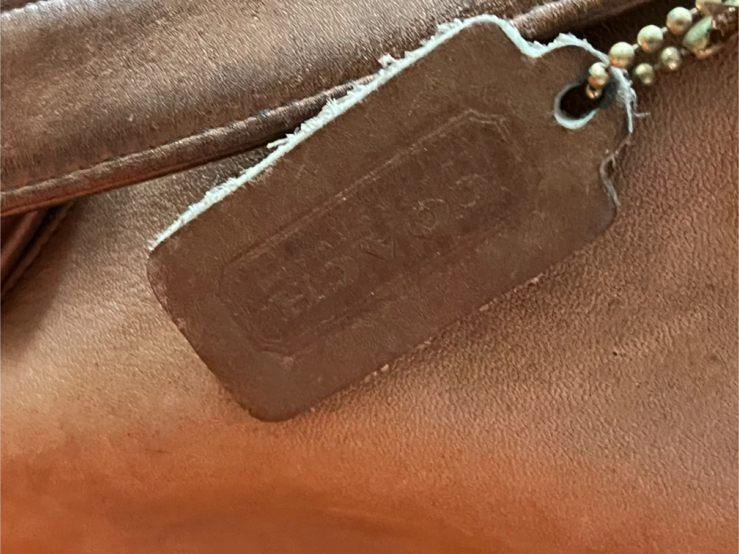 Vintage Coach Brown Leather Tote Bag