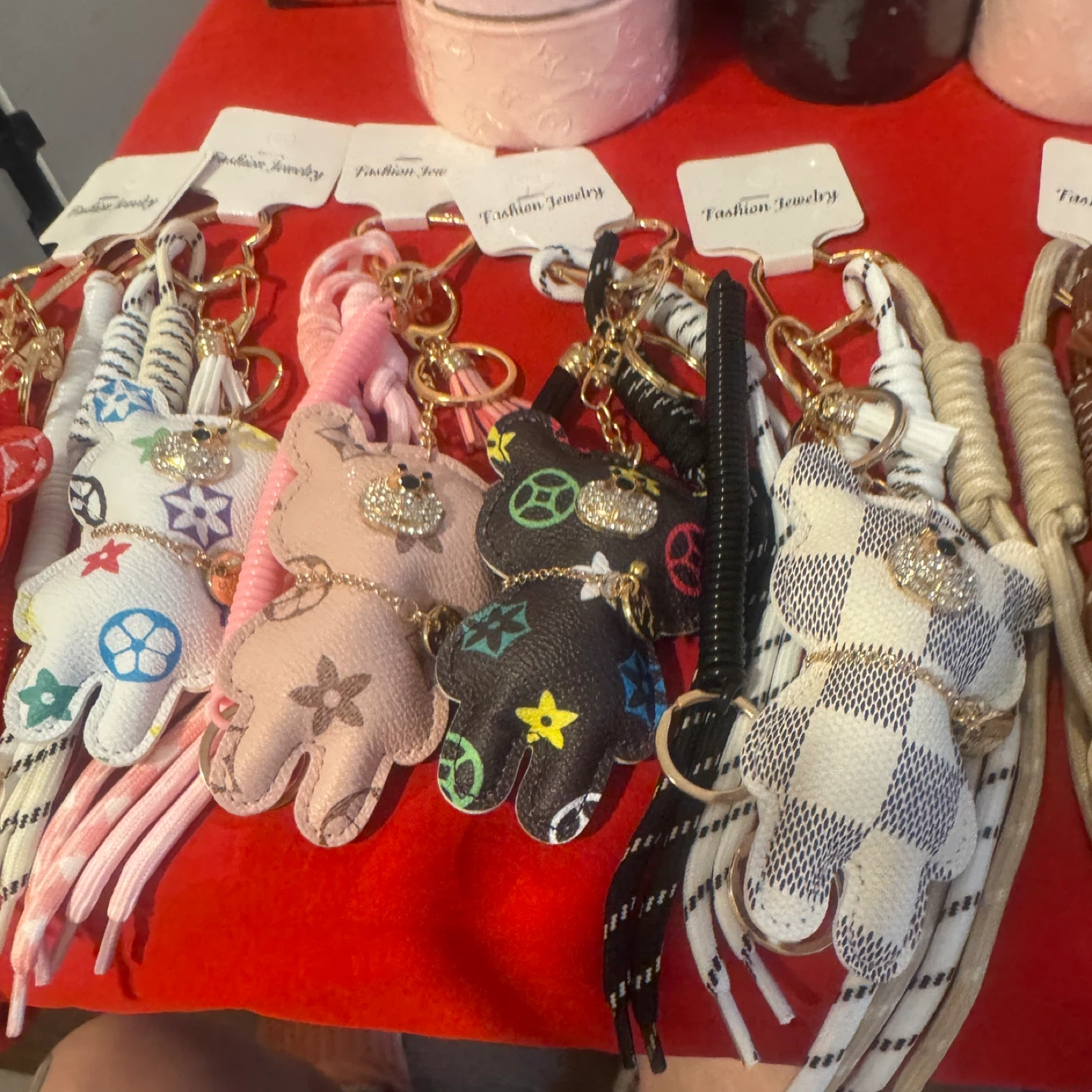 Bear Charm Keychain with Rhinestones and Tassel - photo 4