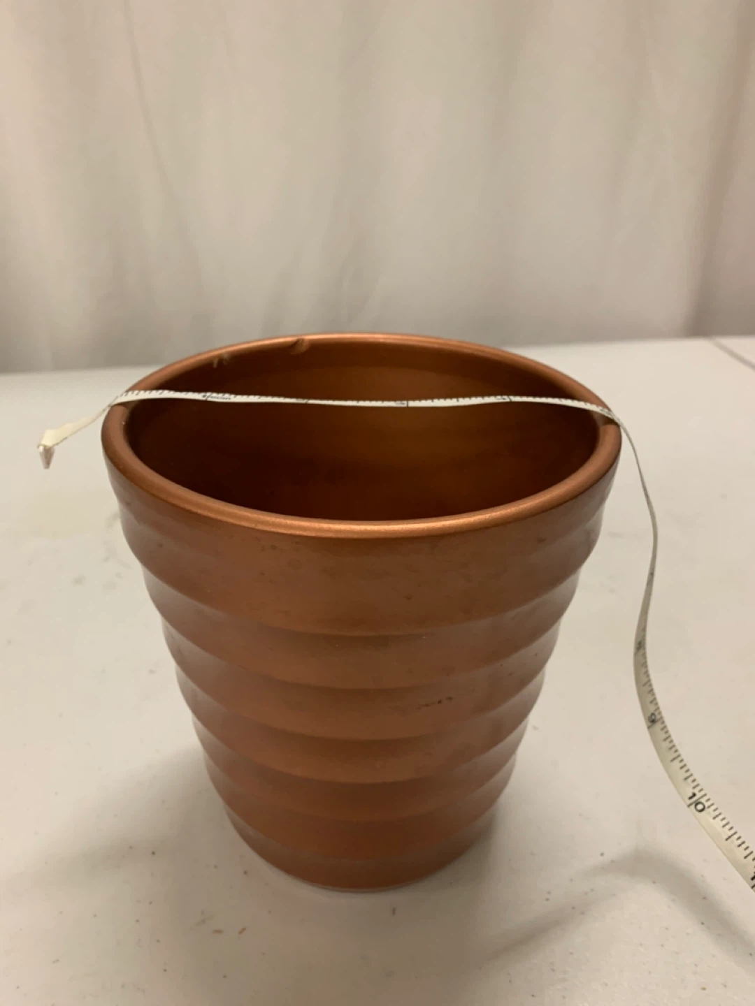 Set of 3 Colorful Ceramic Plant Pots (Fuchsia, Red, Bronze) - photo 4