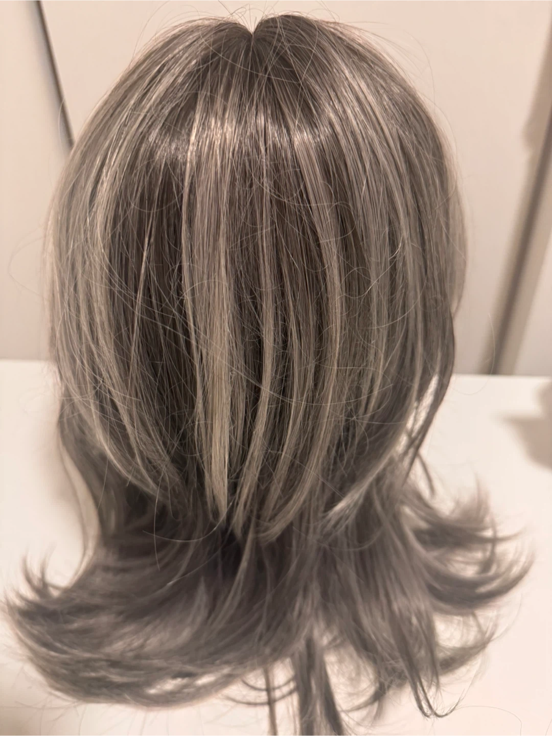 Wig - Silver Grey with Blonde Highlights