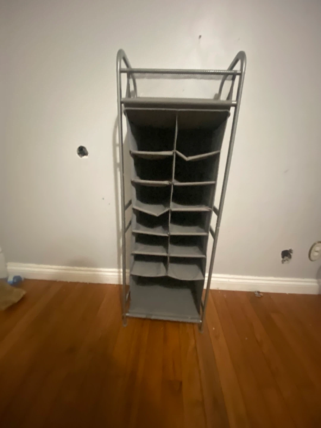 Grey Fabric Shoe Rack Organizer
