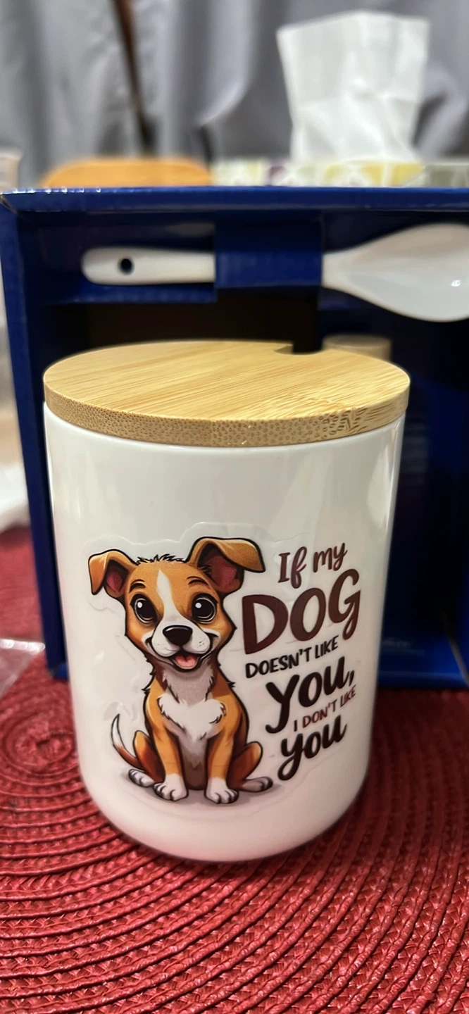 Ceramic Mug with Dog Design and Spoon - photo 2