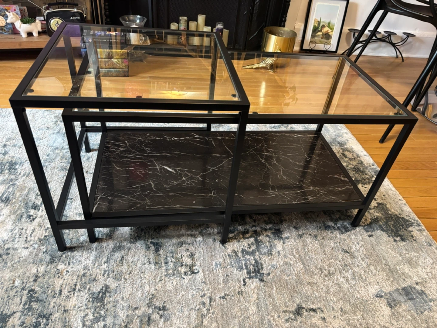 IKEA Set of 2 Nesting Coffee Table - photo 2