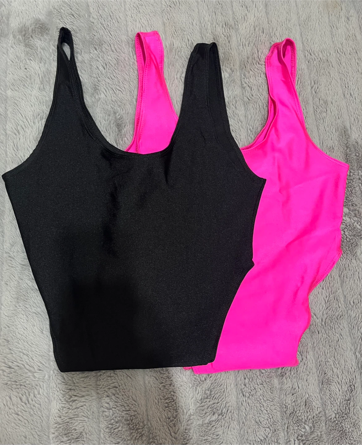 Black and Neon Pink High-Cut Leotards (Set of 2) size Small - photo 2