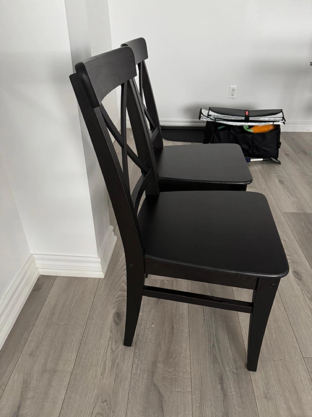 Set of 6 Black Ikea Dining Chairs - photo 4